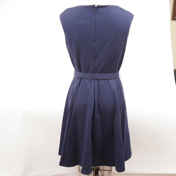 NWT $145 Lauren Ralph Lauren Sleeveless A-Line Eleganted Belted Waist Skirt 8 - Picture 4 of 8
